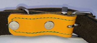 luxury leather dog collar by artisan satchels