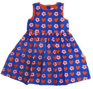 heart flower print party dress by toby tiger