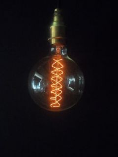 vintage spiral globe g125 bulb by tony miles designs