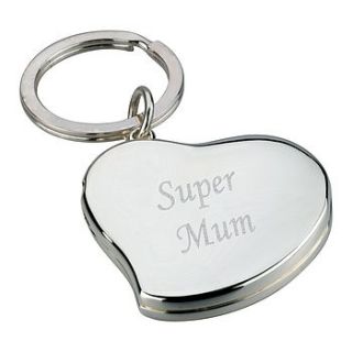 super mum heart locket photo keyring by simply special gifts