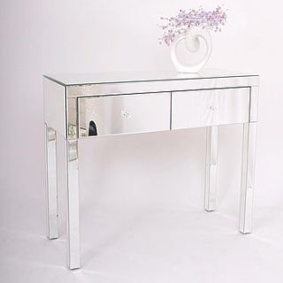 mirrored two drawer dressing table by out there interiors