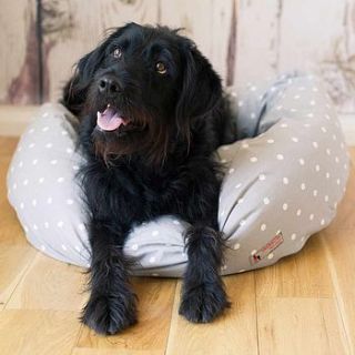 donut dog bed grey spot by redhound for dogs