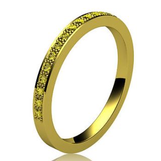 yellow sapphire half eternity ring by flawless jewellery