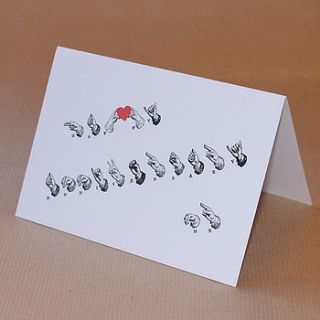 'delivered by hand' happy anniversary card by rsb designs