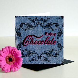 denim greeting card by the strawberry card company