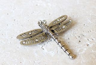 vintage style dragonfly brooch by lily & joan