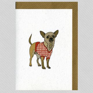 illustrated chihuahua blank card by illustrated cards
