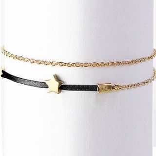 gold star bracelet by theflowerstar