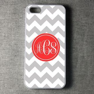 personalised monogram chevron iphone case by candidate