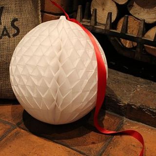 honeycomb decoration lg white ball by nest