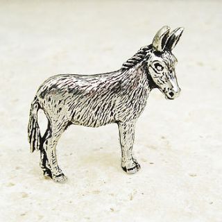 donkey mule tie pin antiqued pewter by wild life designs
