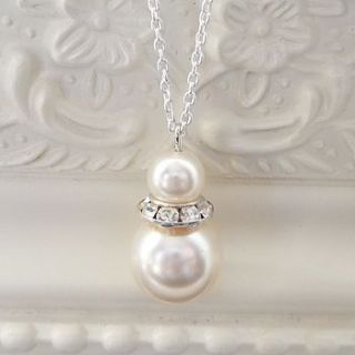 pearl drop pendant necklace by katherine swaine