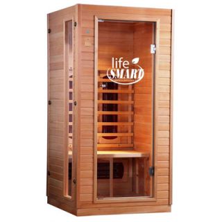 Lifesmart 1 2 Person Infrared Sauna with Ceramic Heaters and  Sound