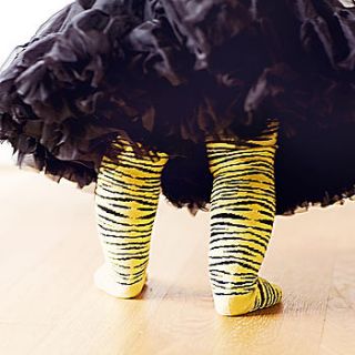 baby tiger print tights by diddywear