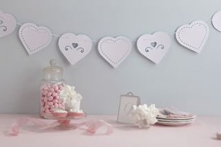 heart paper bunting by ginger ray