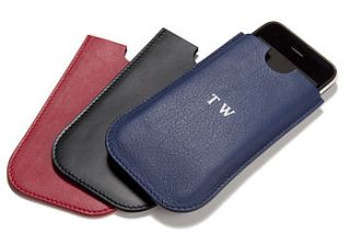 personalised leather phone case by noble macmillan