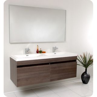 Fresca Largo Modern Bathroom Vanity with Wavy Double Sinks