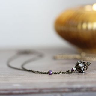 vintage style crystal necklace by artique boutique