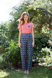 fruit check printed trousers by lowie