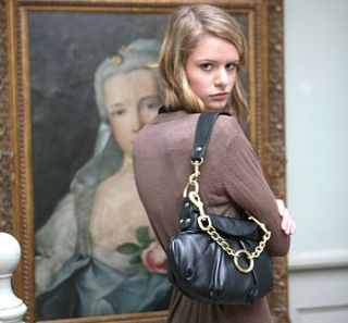 soft leather handbag with two straps by leonie saliba
