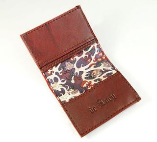 hand crafted bi fold leather wallet by de lacy