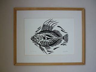 john dory lino cut print by lost and found @ mike jones furniture
