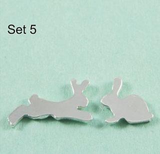 sterling silver rabbit earrings by fragment designs