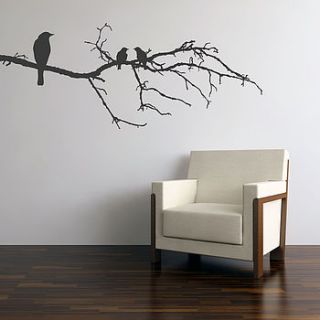 black birds on branch wall sticker by parkins interiors