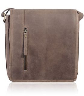 men's leather satchel / messenger bag by teals