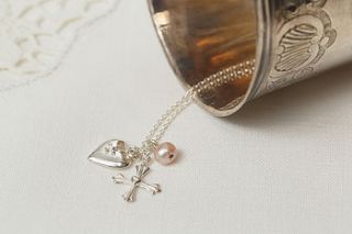 cross & heart necklace by vivi celebrations