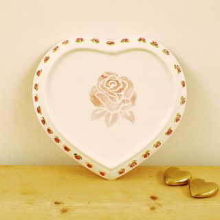 personalised mum heart ceramic platter by jasmine and coco