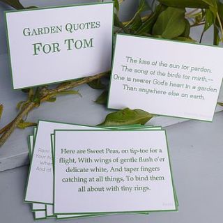 personalised garden quotes gift by daisyley