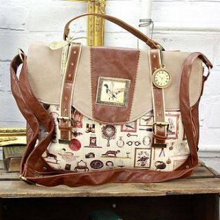 granny's attic large satchel by lisa angel homeware and gifts