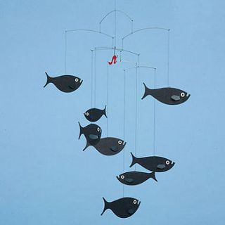 shoal of fish mobile by drift living