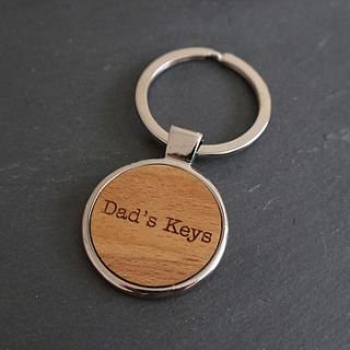 personalised wooden word key ring by maria allen boutique