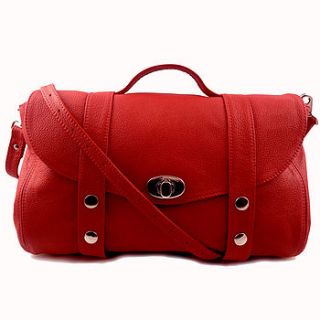 red leather lea bag by freeload leather accessories