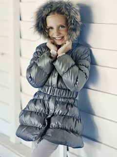 french design girls down puffer coat by chateau de sable