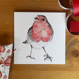 10 christmas robin cards by ella johnston art and illustration