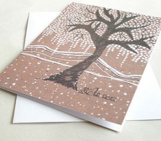 winter tree one greeting card by creativesque