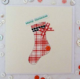 'merry christmas stocking' card by buttongirl designs