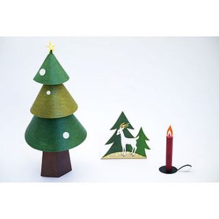 christmas tree papercraft kit by toothpic nations