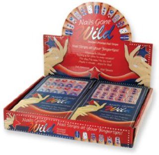 Usa Nails Gone Wild Patriotic Nail Strips (72 Pieces) [Office Product]  