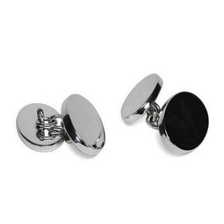 oval chain cufflinks by tisan jewellery