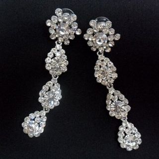 statement crystal chandelier earrings by yatris home and gift