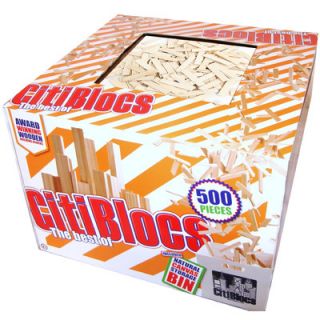 Citiblocs 500 Piece Building Block Set with Bonus Fabric Storage Bin