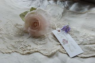 handmade silk rose corsage by typically english