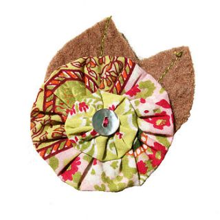 fabric flower brooch by julianna grove