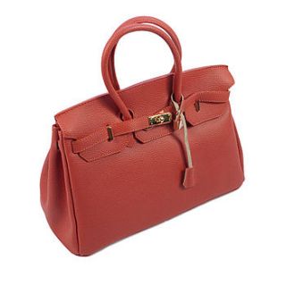 italian leather padlock bag by bella bags