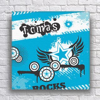 personalised stars teens canvas by wallspice