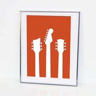 bold guitar head print by knockout